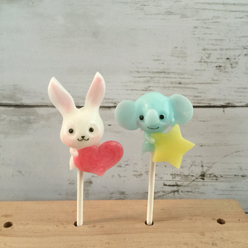 飴細工・うさぎ、ぞうセット（袋入り） 焼き菓子 あめ細工 鶴藤