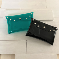 PVC scalar studs flat pouch 草莓粉色 第7張的照片