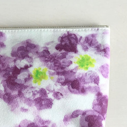全新 Bloom Flower 插角袋花卉圖案紫色 第4張的照片