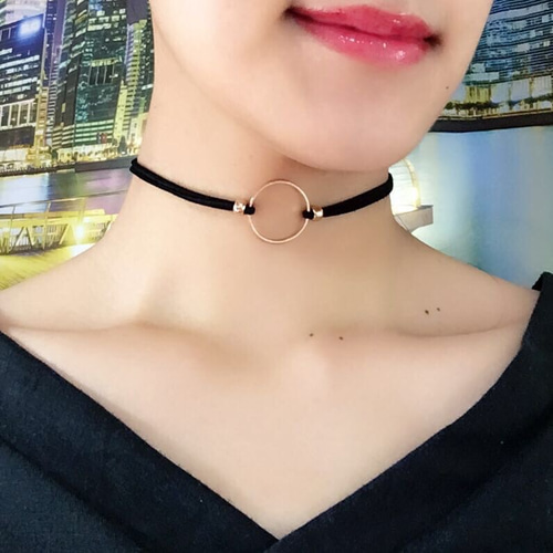 新作 シンプル 大人の美しさ ワンポイント チョーカー ネックレス