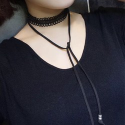 再販 大人の美しさ☆セクシー 2WAY ロング&リボン チョーカー