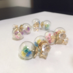 Open sale ガラスドーム♡ピアス 1枚目の画像