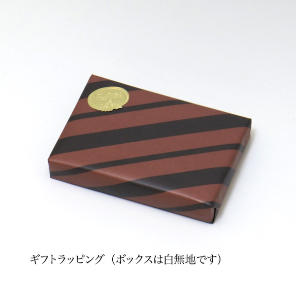 mame wallet - 3つ折りミニ財布　レジメンタル／ブラック × ブラウン 10枚目の画像