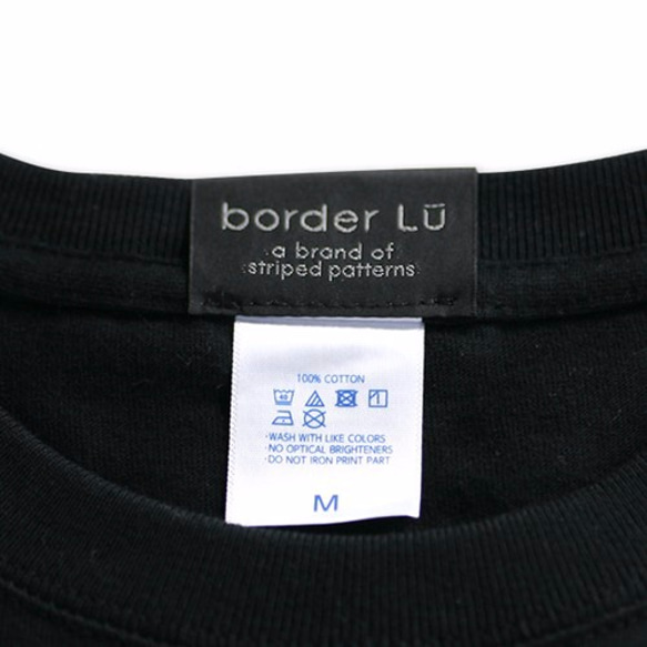 ボーダーピッグ コットンTシャツ メンズMサイズ ブラック 5枚目の画像