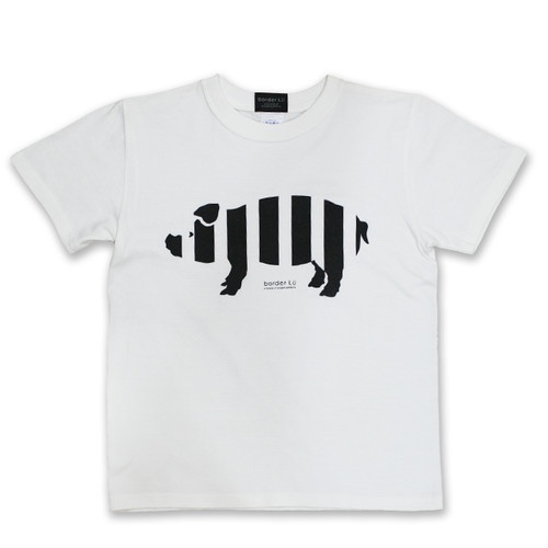 美品ボーダーズTシャツ ボーダーピッグ コットンTシャツ レディースMサイズ ホワイト T