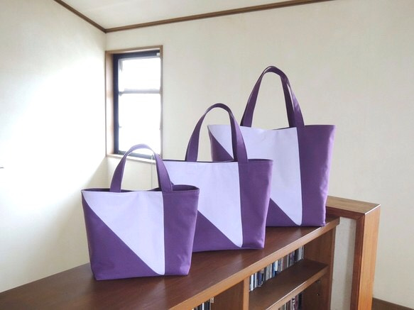 トートバック【violet/Ｌ】(11号帆布) 4枚目の画像