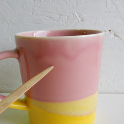 B級品　twotonecolorマグカップ(ピンク)　 3枚目の画像