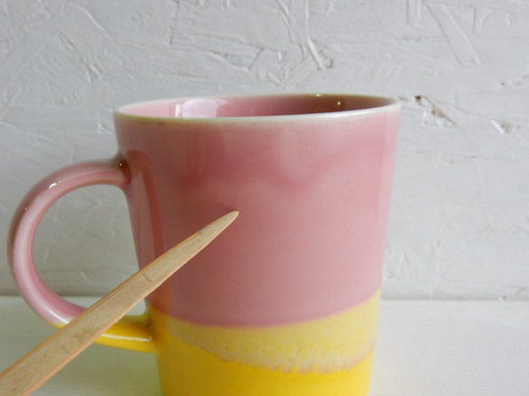 B級品　twotonecolorマグカップ(ピンク)　 3枚目の画像