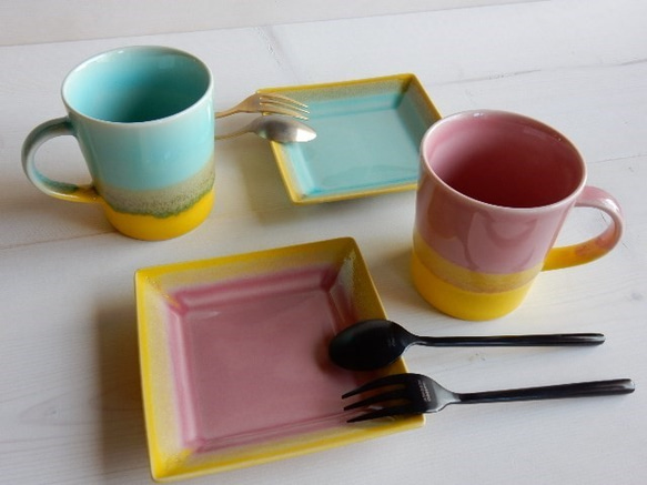 B級品　twotonecolorマグカップ(ピンク)　 5枚目の画像