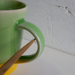 B級品　twotonecolorマグカップ(グリーン)　 3枚目の画像