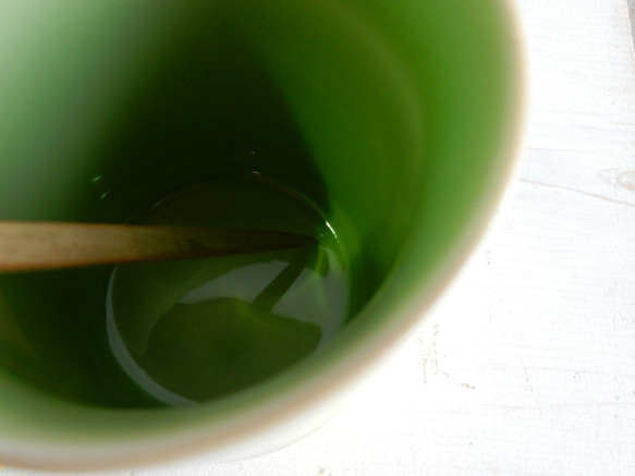 B級品　twotonecolorマグカップ(グリーン)　 4枚目の画像