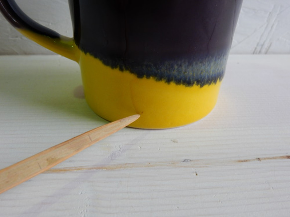 B級品　twotonecolorマグカップ(パープル)　 2枚目の画像