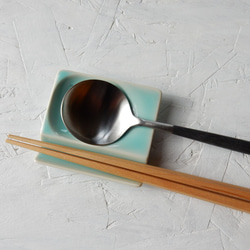 お箸とスプーン置き小皿　【ブルー】 4枚目の画像