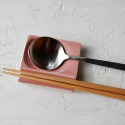 お箸とスプーン置き小皿　【ピンク】 5枚目の画像