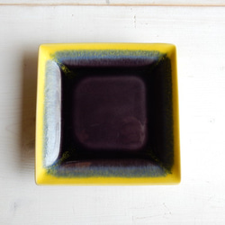 twotonecolor正角皿(パープル) 1枚目の画像
