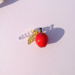 完熟リンゴ イヤホンジャック　（受注製作）『秋ハンドメイド2018』 3枚目の画像