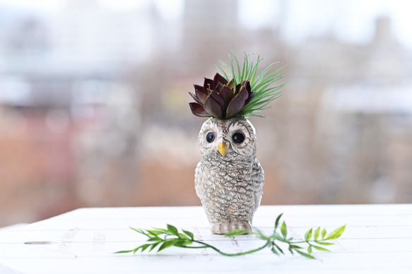 福を呼ぶフクロウの花瓶 フクロウの花瓶 福を呼ぶ縁起物で、贈り物にもおすすめです