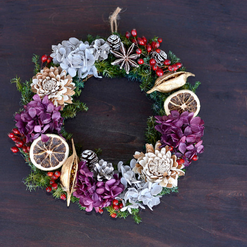 【専用】Xmasハーフリース 早割☆フレッシュクリスマスリース☆クリスマスリース クリスマス