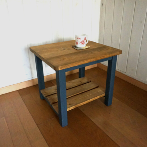 モダンツートンカラー ローテーブル - 80x50cm