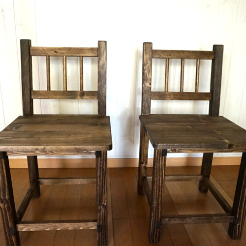 2台セット】アンティーク調チェア