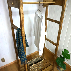 ハンガーラック　ポールハンガー　✨　木製ハンドメイド　木製棚　古材風　店舗 ハンガーラック ポールハンガー 木製ハンドメイド 木製棚 古材風 店舗