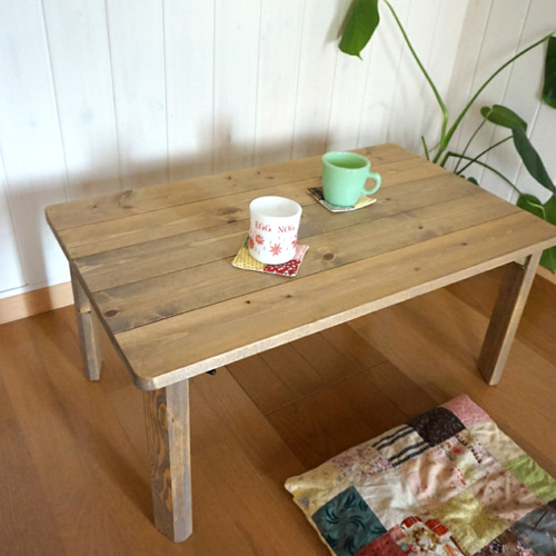 シンプルナチュラルな折りたたみ式ローテーブル ローテーブル