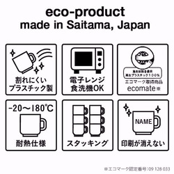 《名前・イニシャル入り》Myマグカップ 〜OKAO・イヌ〜 　プラスチック/スタッキング 10枚目の画像