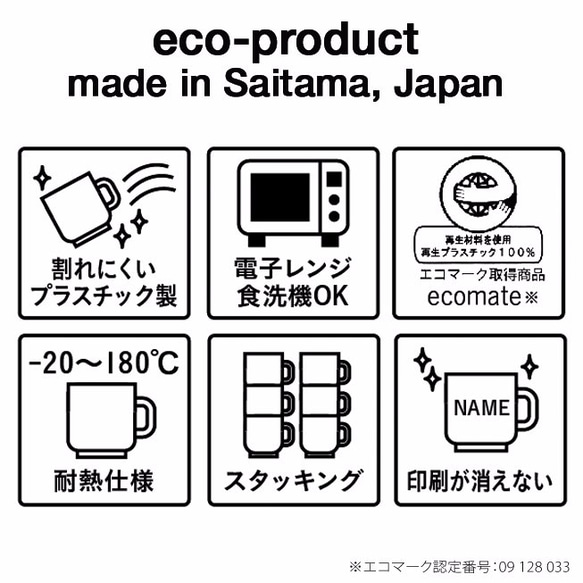 《名前・イニシャル入り》ファミリー＆カップルセットMyマグカップ 〜SUISAI〜 　プラスチック/スタッキング 8枚目の画像