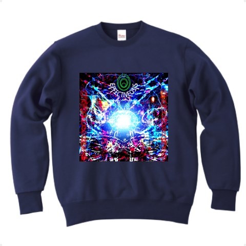 有効的異常症候群脳神経壱◆アート◆ロゴ◆スウェット◆長袖◆トレーナー◆ネイビー◆各サイズ選択可