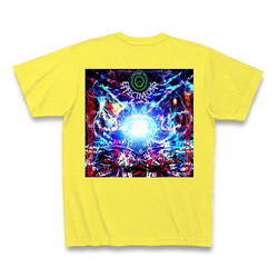 有効的異常症候群脳神経弐◆アート◆文字◆ロゴ◆ヘビーウェイト◆半袖◆Tシャツ◆イエロー◆各サイズ選択可 2枚目の画像