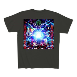 有効的異常症候群脳神経弐◆アート◆文字◆ロゴ◆ヘビーウェイト◆半袖◆Tシャツ◆スモークブラック◆各サイズ選択可 2枚目の画像