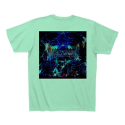 有効的異常症候群脳神経柒◆アート◆文字◆ロゴ◆ヘビーウェイト◆半袖◆Tシャツ◆ミントグリーン◆各サイズ選択可 2枚目の画像