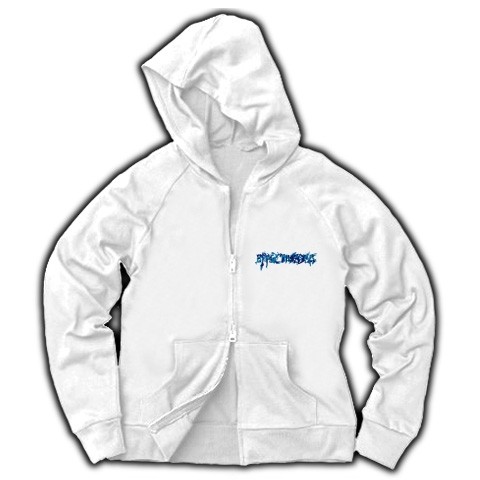 有効的異常症候群脳神経柒◆アート◆ロゴ◆フード◆長袖◆スウェット◆ジップパーカー◆ホワイト◆各サイズ選択可