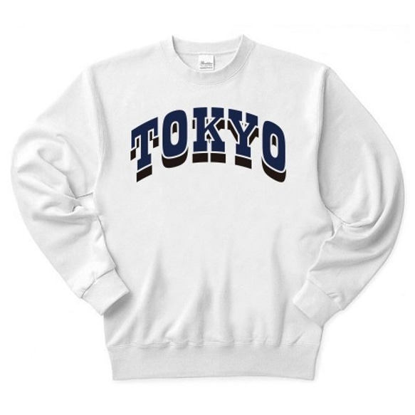 ◇TOKYO◇文字◇ロゴ◇スウェット◇長袖◇トレーナー◇ホワイト