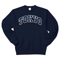 美品nagonstans ネイビー スウェット トレーナー ロゴ ◇TOKYO◇文字◇ロゴ◇スウェット◇長袖◇トレーナー◇ネイビー◇各