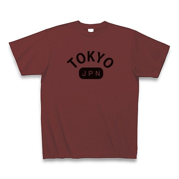 ◆TOKYOJPN◆文字◆ロゴ◆ヘビーウェイト◆半袖◆Tシャツ◆バーガンディ◆各サイズ選択可 1枚目の画像