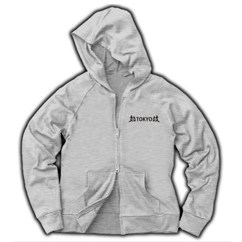 ◆改TOKYO改◆文字◆ロゴ◆フード◆長袖◆スウェット◆ジップパーカー◆グレー◆各サイズ選択可