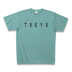 ◆TOKYO2◆文字◆ロゴ◆ヘビーウェイト◆半袖◆Tシャツ◆ミント◆各サイズ選択可 1枚目の画像