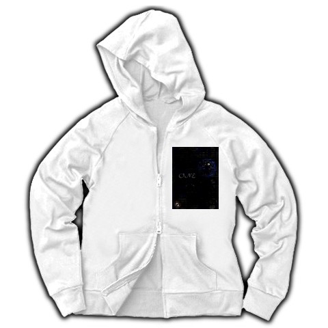 ONECLOCK◆アート◆ロゴ◆フード◆長袖◆スウェット◆ジップパーカー◆ホワイト◆各サイズ選択可