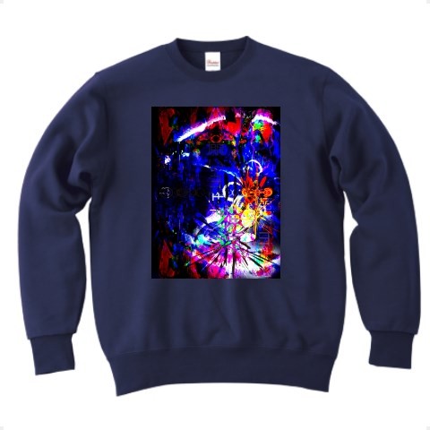 有効的異常症候群行動◆アート◆ロゴ◆スウェット◆長袖◆トレーナー◆ネイビー◆各サイズ選択可