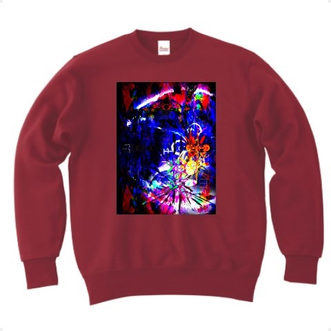 有効的異常症候群行動◆アート◆ロゴ◆スウェット◆長袖◆トレーナー◆バーガンディ◆各サイズ選択可