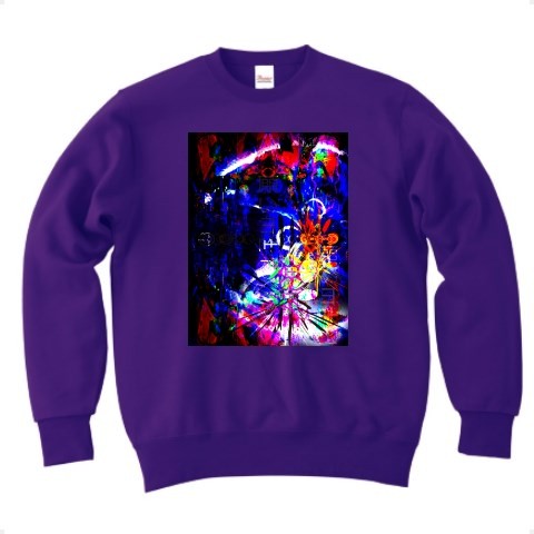 有効的異常症候群行動◆アート◆ロゴ◆スウェット◆長袖◆トレーナー◆バイオレット◆各サイズ選択可