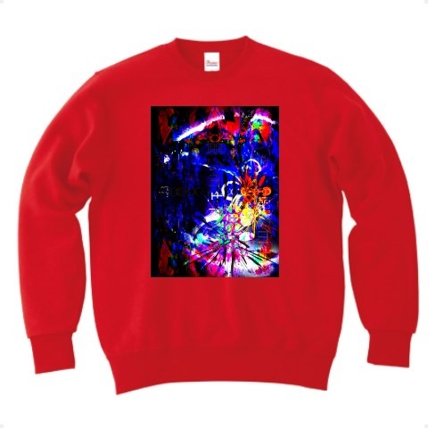 有効的異常症候群行動◆アート◆ロゴ◆スウェット◆長袖◆トレーナー◆レッド◆各サイズ選択可