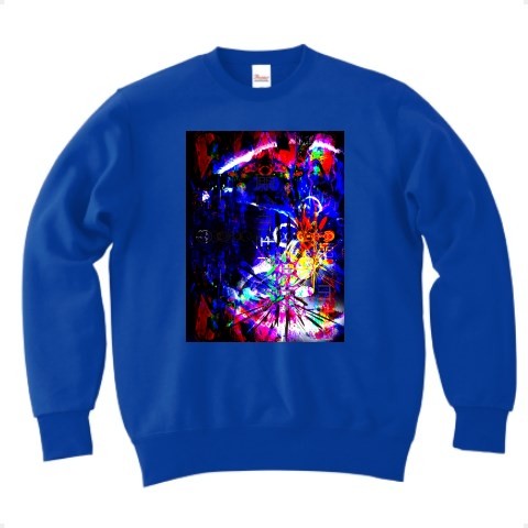 有効的異常症候群行動◆アート◆ロゴ◆スウェット◆長袖◆トレーナー◆ロイヤルブルー◆各サイズ選択可