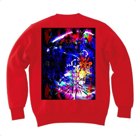 有効的異常症候群行動弐◆アート◆ロゴ◆スウェット◆長袖◆トレーナー◆レッド◆各サイズ選択可