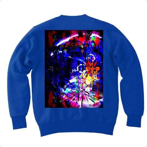 有効的異常症候群行動弐◆アート◆ロゴ◆スウェット◆長袖◆トレーナー◆ロイヤルブルー◆各サイズ選択可