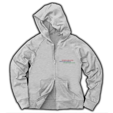 有効的異常症候群行動弐◆アート◆ロゴ◆フード◆長袖◆スウェット◆ジップパーカー◆グレー◆各サイズ選択可