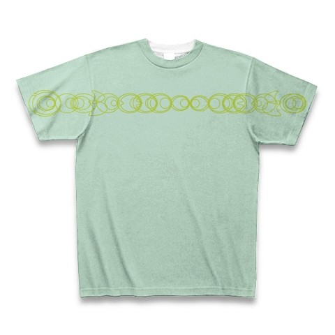 有効的異常症候群黄線前◆アート文字◆ロゴ◆ヘビーウェイト◆半袖◆Tシャツ◆セージブルー◆各サイズ選択可