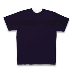 有効的異常症候群黄線前◆アート文字◆ロゴ◆ヘビーウェイト◆半袖◆Tシャツ◆ネイビー◆各サイズ選択可 1枚目の画像