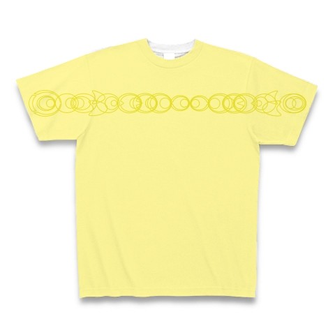 有効的異常症候群黄線前◆アート文字◆ロゴ◆ヘビーウェイト◆半袖◆Tシャツ◆ライトイエロー◆各サイズ選択可